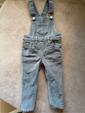Jaime Kay Kids Corduroy Overalls - Gray
